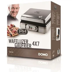 Machine a Gaufre - Gaufrier Electrique électrique - DOMO DO9149W - Plaques de cuisson épaisses - Revetement antiadhésif
