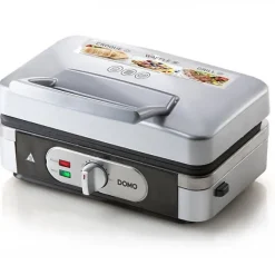 Machine a Gaufre - Gaufrier Electrique multifonction DOMO DO9136C - Inox - 1000W - 3 jeux de plaques