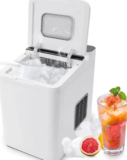 Machine a Glacons 15 KG 24 H Machine a Glace avec Controle de Ecran LED Tactile et Auto Nettoyage Blanc