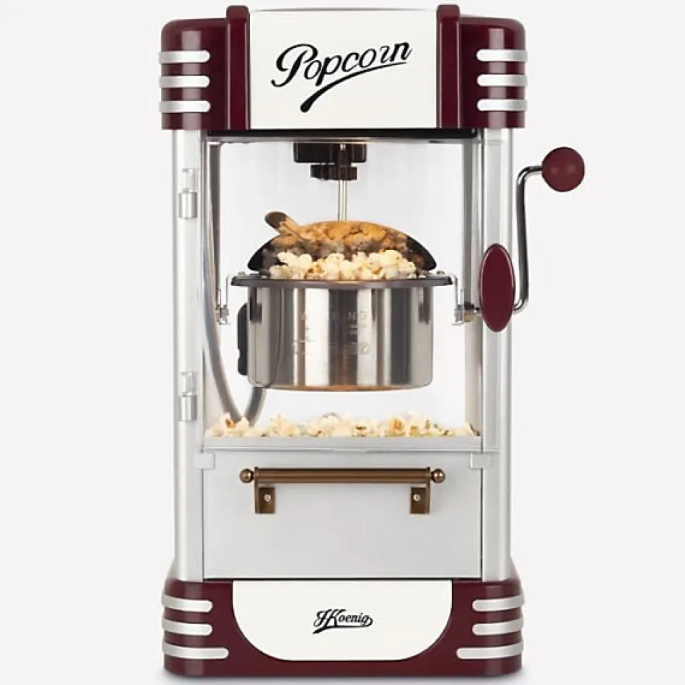 Machine a Pop-corn - Appareil Electrique - HKoeNIG - Design retro - Capacité 50g - Lumiere intérieure