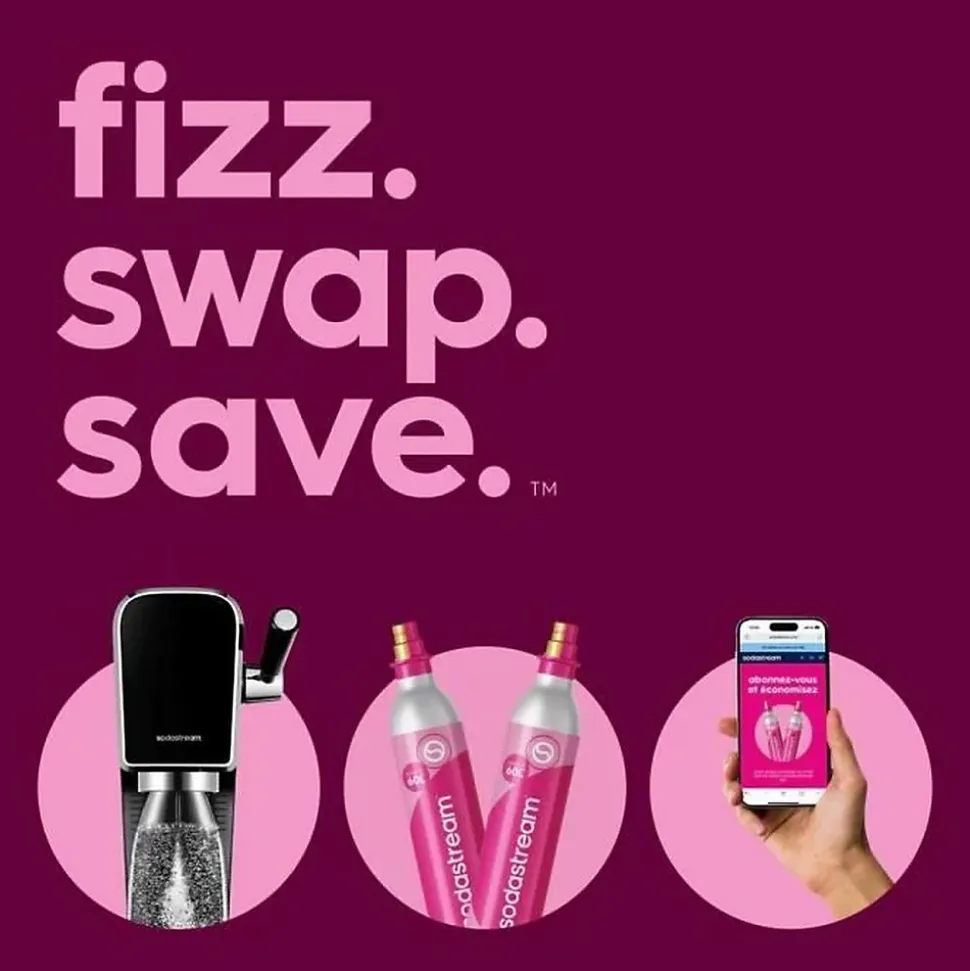 Machine a soda - SODASTREAM ART - Noire - bouteille et cylindre de gazéification inclus