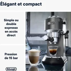 Machine expresso classique - DELONGHI EC685.BK Dedica Style - Noir
