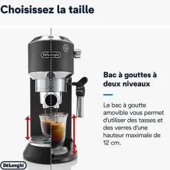 Machine expresso classique - DELONGHI EC685.BK Dedica Style - Noir