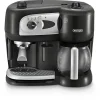 Machine Expresso combiné pompe - DELONGHI - BCO261B.1 - 15 bars - Dosettes et Café moulu - Noir et blanc