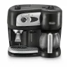 Machine Expresso combiné pompe - DELONGHI - BCO261B.1 - 15 bars - Dosettes et Café moulu - Noir et blanc