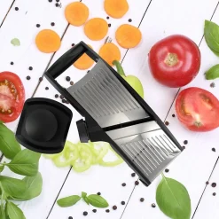 Mandoline professionnelle avec protège main en acier inoxydable Fackelmann Handmade Tradition