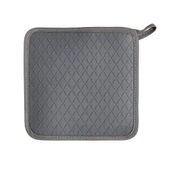 Manique de cuisine avec protection silicone Gris
