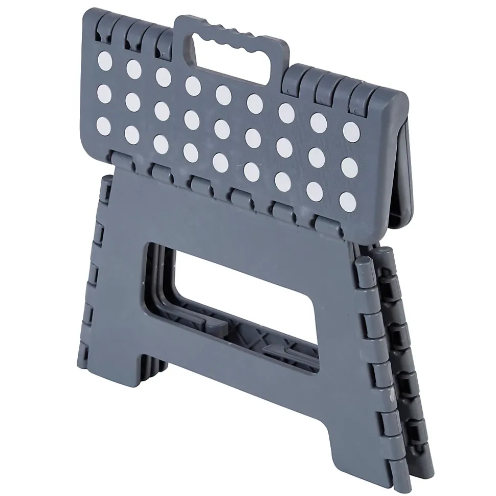 Marchepied 1 marche pliant en plastique gris