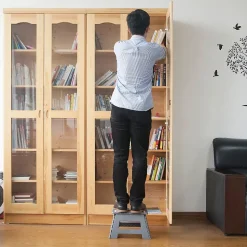 Marchepied 1 marche pliant en plastique gris