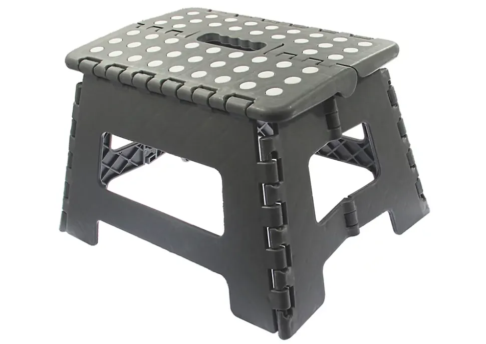 Marchepied 1 marche pliant en plastique gris