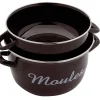 Marmite à moules 24 cm émaillé noire