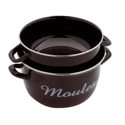 Marmite à moules 24 cm émaillé noire