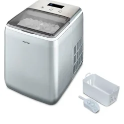 MEDION Machine a glaçons (taille des glaçons petite & grande, réservoir d'eau de 2,6 litres, durée de production courte env. 10