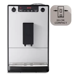 MELITTA E950-666 - Cafetiere automatique Solo Pure Argent - 1400W - 3 reglages dintensite - Reservoir a grains 125g