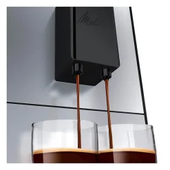 MELITTA E950-666 - Cafetiere automatique Solo Pure Argent - 1400W - 3 reglages dintensite - Reservoir a grains 125g