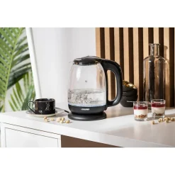 Mesko MS 1302b Bouilloire en verre 1,7 L Coloris Noire