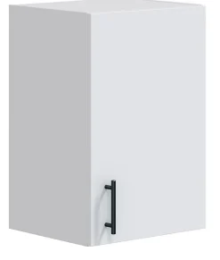 Meuble à suspendre, meuble haut de cuisine mural avec 1 porte coloris blanc brillant - hauteur 59 x longueur 40 x profondeur 34 cm