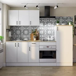 Meuble à suspendre, meuble haut de cuisine mural avec 1 porte coloris blanc brillant - hauteur 59 x longueur 40 x profondeur 34 cm