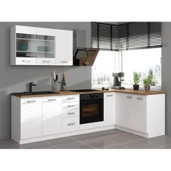 Meuble bas 2 portes ATLAS blanc mat L60 P52 H82 panneaux de particules