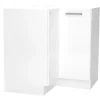 Meuble bas d'angle de cuisine coloris blanc - longueur 78.6 x profondeur 78.6 x hauteur 82 cm