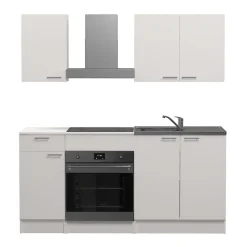 Meuble bas de cuisine 1 porte et 1 tiroir avec plan de travail Primalight blanc mat l. 40 cm x H. 87,9 cm