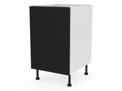 Meuble bas de cuisine avec 1 porte GoodHome Stevia noir L. 50 x H. 72 cm