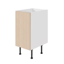 Meuble bas de cuisine avec 1 porte GoodHome Chia effet chêne clair et blanc L. 40 x H. 72 cm