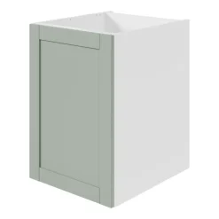 Meuble bas de cuisine avec 1 porte GoodHome Ash vert sauge L. 50 x H. 72 cm