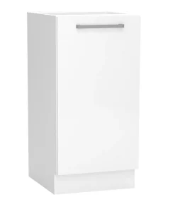 Meuble bas de cuisine avec 1 porte coloris blanc - longueur 30 x profondeur 46,6 x hauteur 82 cm