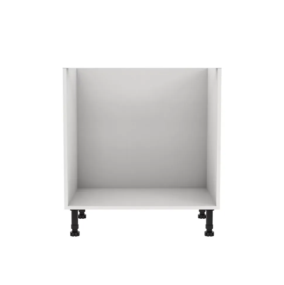 Meuble bas de cuisine avec 2 portes GoodHome Stevia blanc brillant L. 80 x H. 72 cm