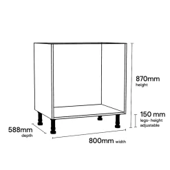 Meuble bas de cuisine avec 2 portes GoodHome Stevia blanc brillant L. 80 x H. 72 cm