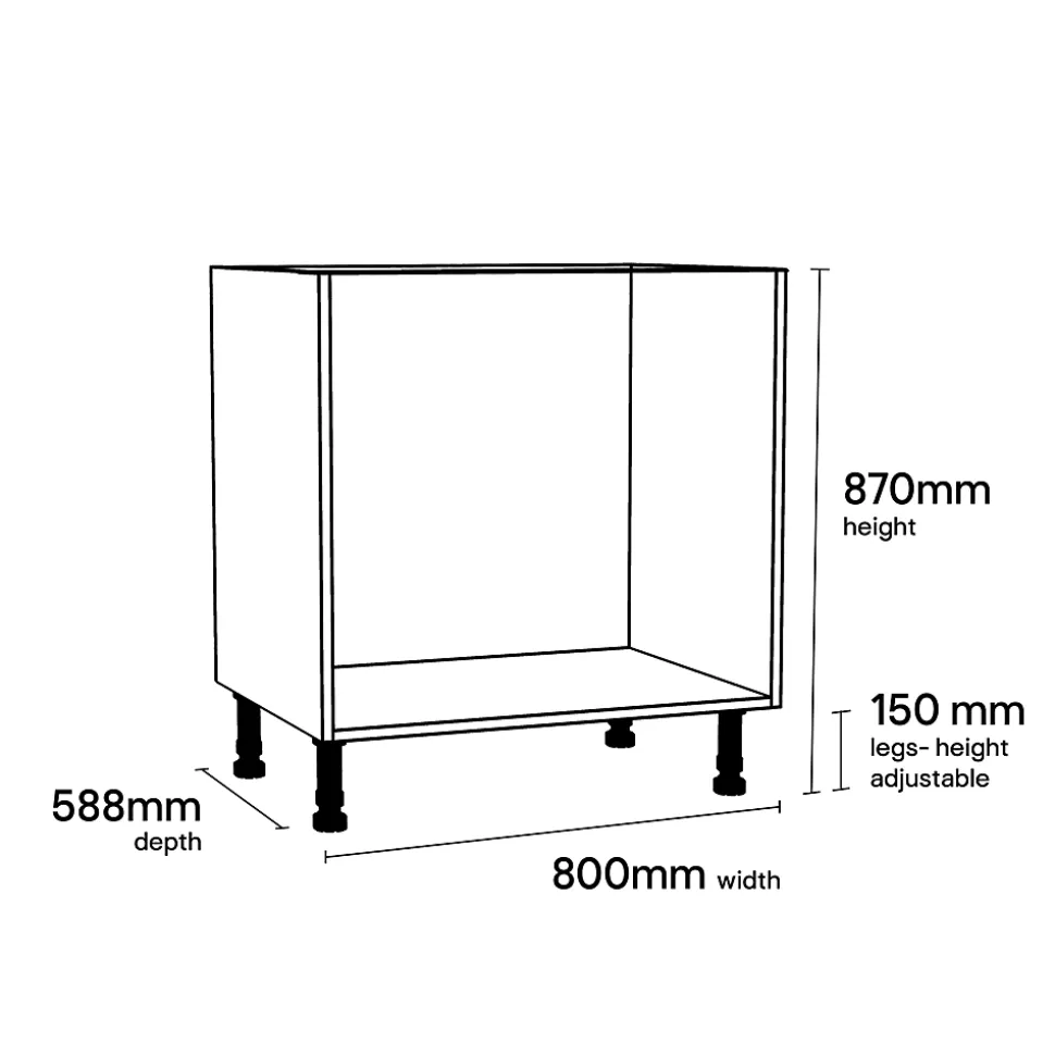 Meuble bas de cuisine avec 2 portes GoodHome Stevia blanc brillant L. 80 x H. 72 cm