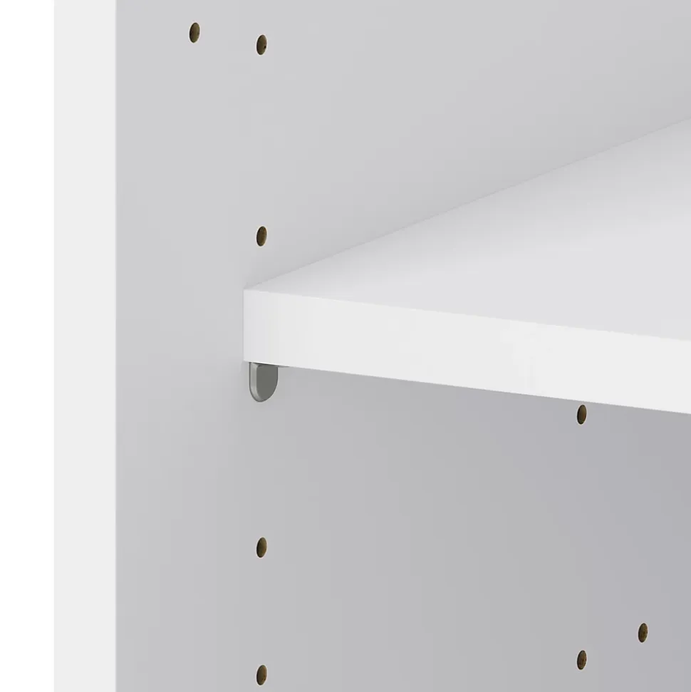 Meuble bas de cuisine avec 2 portes GoodHome Stevia blanc brillant L. 80 x H. 72 cm