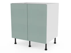 Meuble bas de cuisine avec 2 portes GoodHome Stevia vert L. 80 x H. 72 cm