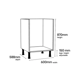 Meuble bas de cuisine avec 1 porte GoodHome Stevia blanc brillant L. 60 x H. 72 cm