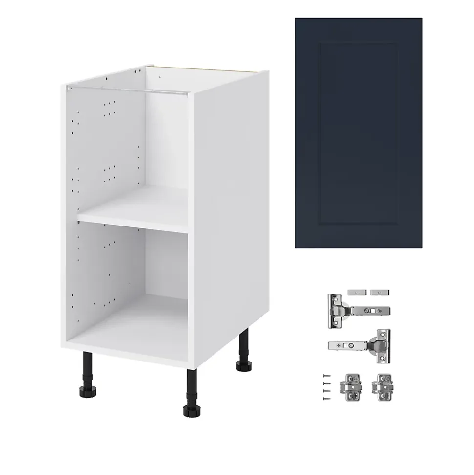 Meuble bas de cuisine avec 1 porte GoodHome Artemisia bleu L. 40 x H. 72 cm