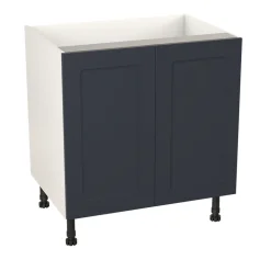 Meuble bas de cuisine avec 2 portes GoodHome Artemisia bleu L. 80 x H. 72 cm