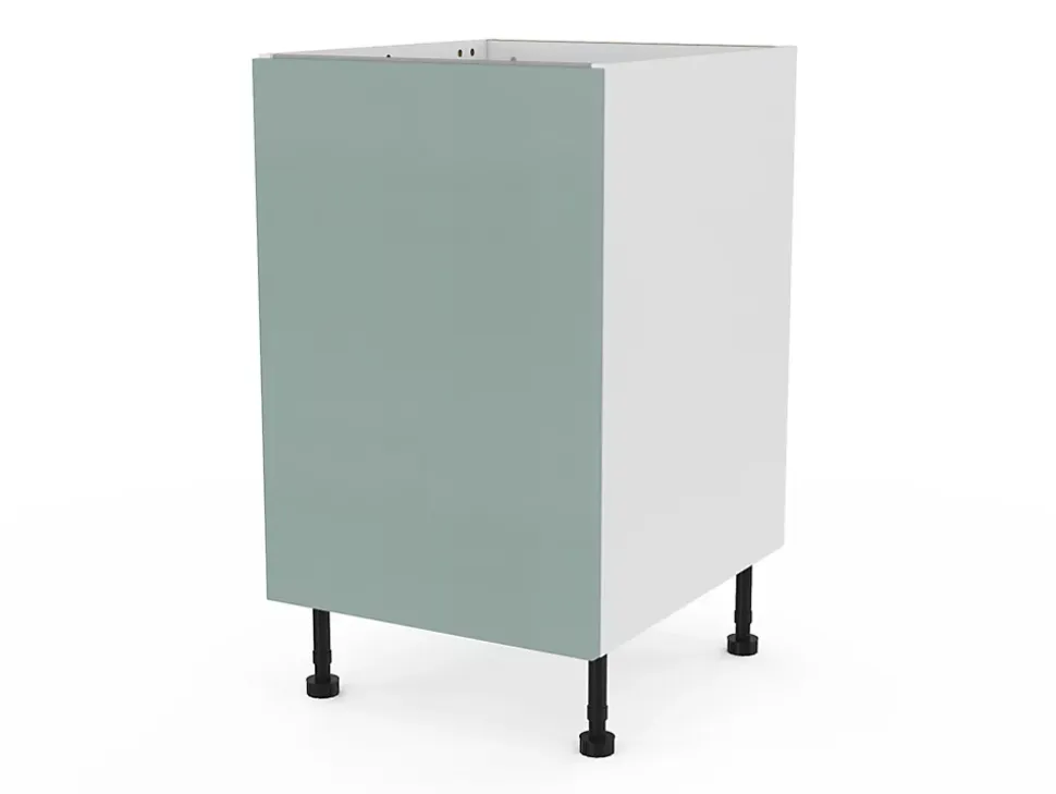 Meuble bas de cuisine avec 1 porte GoodHome Stevia vert L. 50 x H. 72 cm