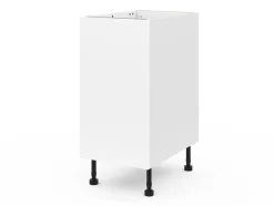 Meuble bas de cuisine avec 1 porte GoodHome Stevia blanc mat l.40 x H.72 cm