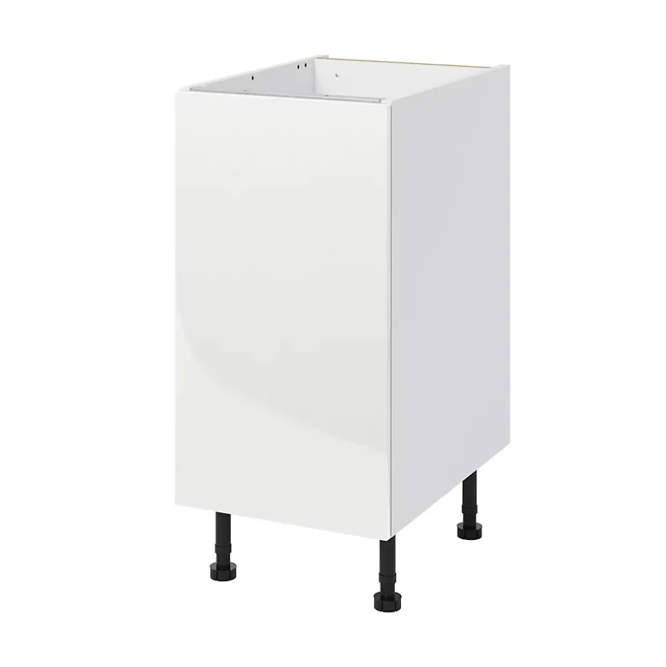 Meuble bas de cuisine avec 1 porte GoodHome Stevia blanc brillant L. 40 x H. 72 cm