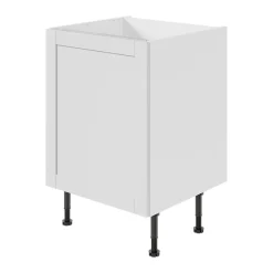 Meuble bas de cuisine avec 1 porte GoodHome Ash gris mat L. 60 x H. 72 cm