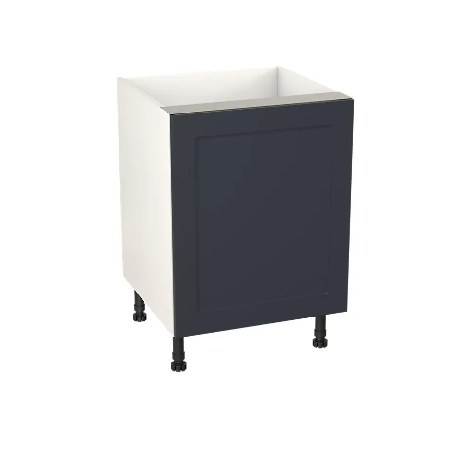 Meuble bas de cuisine avec 1 porte GoodHome Artemisia bleu L. 60 x H. 72 cm