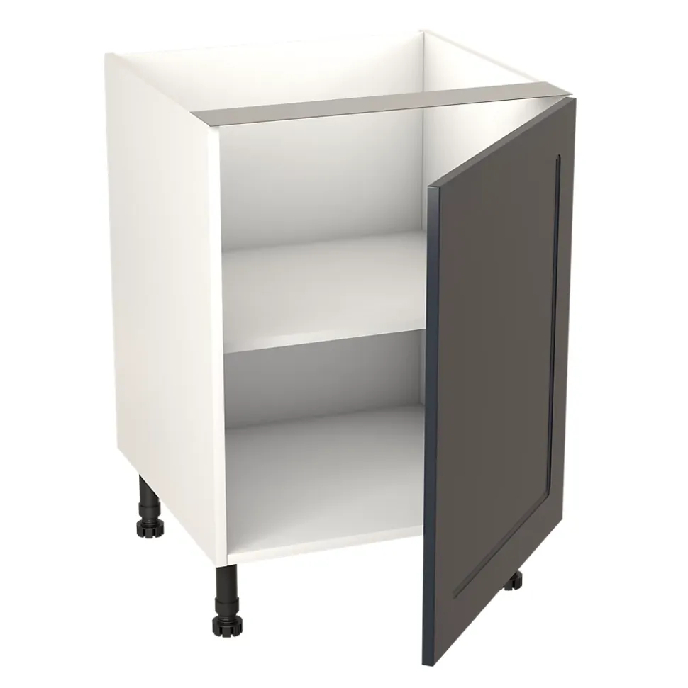 Meuble bas de cuisine avec 1 porte GoodHome Artemisia bleu L. 60 x H. 72 cm