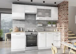 Meuble bas de cuisine avec 1 porte et 1 tiroir coloris blanc - longueur 60 x profondeur 44,60 x hauteur 82 cm