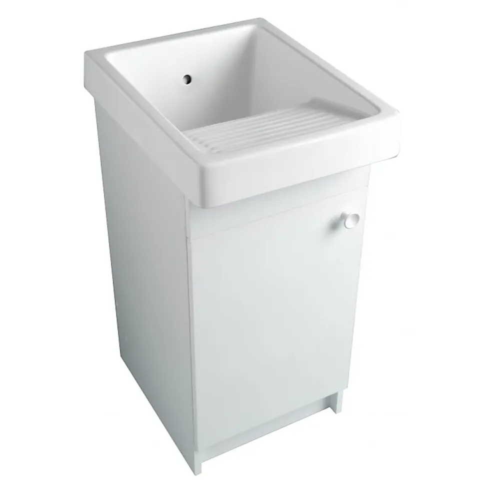 Meuble blanc pour bac à laver Blanc simple