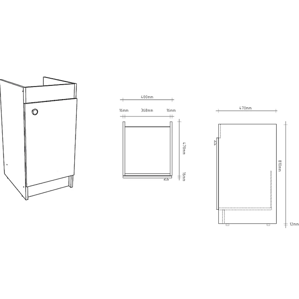 Meuble blanc pour bac à laver Blanc simple