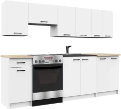 Meuble de cuisine bas AKORD S40 OLIWIA modulable Blanc 40 cm 1 porte 1 tiroir façade Blanche 2 étagères 40x46x85 cm