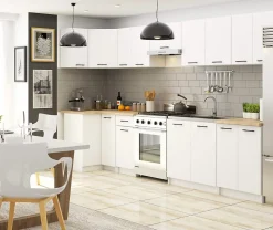 Meuble de cuisine bas AKORD S80 OLIWIA modulable Blanc 80 cm 3 tiroirs façade Blanche 80x46x85 cm