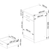 Meuble de cuisine bas AKORD S50 OLIWIA modulable Blanc 50 cm 1 porte 1 tiroir façade Blanche 2 étagères 50x46x85 cm
