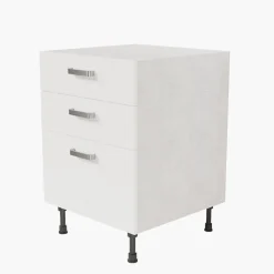 Meuble de cuisine bas Casserolier - 60 cm - Caisson coloris Lino